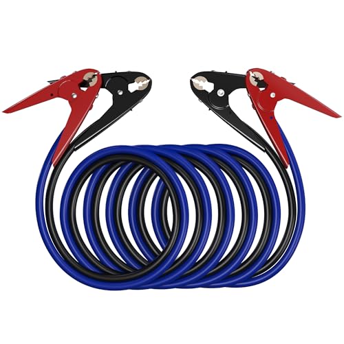 SAFEMATE 2 Gauge 18 feet Heavy Duty Jumper Cables - Automotive Booster Jumper Cables for Jump Starting Dead or Weak Batteries - size: 2 Gauge - 18 Ft