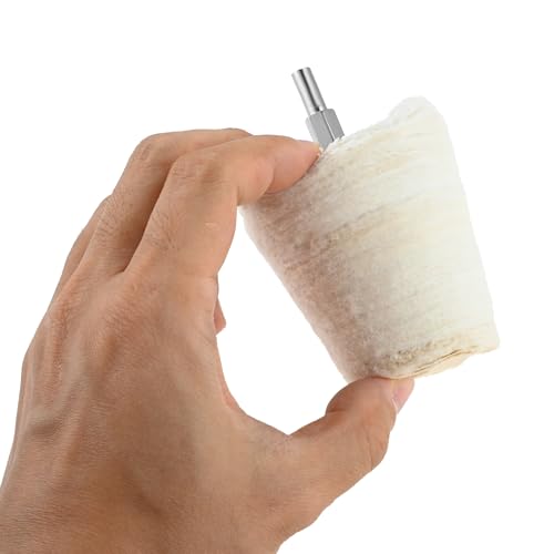 dophee 10Pcs Cloth Cotton Buffing Wheel Kit for Automotive Metal | Drill Polishing Pads Abrasive Wheel for Aluminum Stainless Steel Chrome Jewelry Wood Plastic Ceramic Glass