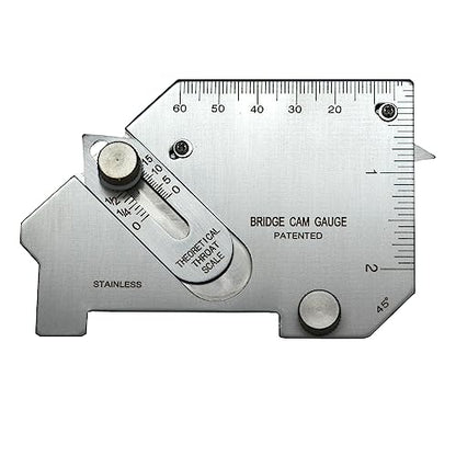 RIVERWELD Bridge Cam Gauge Welding Inspection Depth of Undercut | Checks Pitting Fillet Weld Throat Size and Length Angle of Preparation Misalignment - style: Bridge Cam Gauge