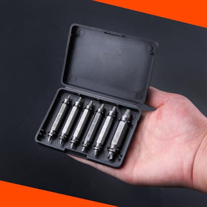 6Pcs Titanium Damaged Screw Extractor Set Damaged Screw Extractor Set Remover Kit for Stripped Screws Nuts & Bolts Bolt Etractor Kit for Easy Removal of Rusty Broken