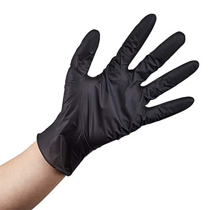 Karat Nitrile Powder-Free Gloves - color: Black, size: Medium