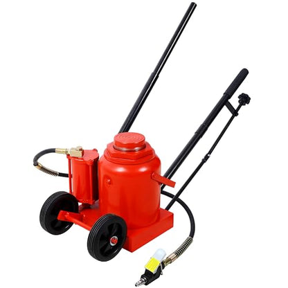 50 Ton Air Hydraulic Bottle Jack, 100,000 LBS Capacity | Heavy-duty steel jack with air and manual operation, 10.5"-16.5" lift range for trucks, RVs, farm and construction equipment