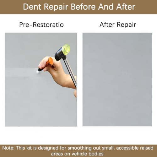Paintless Dent Repair Kit Professional Auto Body Puller Tool - 11 Pack | Features PDR hammer, tap-down pen, and 9 shaped heads for car body and appliance metal panel DIY repair - size: Dent Puller Kit-11 Pack
