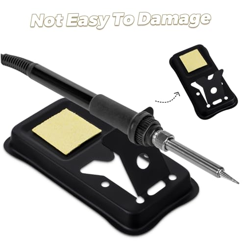 Electronics Soldering Iron Stand with - Metal Holder and Sponge for Projects for Hobbyists and Professionals Electronics Repair and Workshops