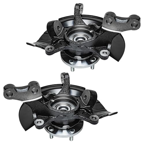 Detroit Axle - 2.4L 4pc Steering Knuckles Kit for 2004 2005 2006 Toyota Camry, 2 Front Steering Knuckles & Wheel Bearing Hubs 2 Rear Wheel Bearing Hubs [Vehicle Built in USA, 4-Wheel ABS] Replacement - size: 4UW48659/Kit