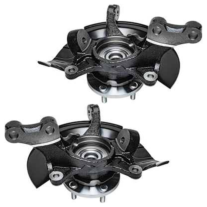 Detroit Axle - 2.4L 4pc Steering Knuckles Kit for 2004 2005 2006 Toyota Camry, 2 Front Steering Knuckles & Wheel Bearing Hubs 2 Rear Wheel Bearing Hubs [Vehicle Built in USA, 4-Wheel ABS] Replacement - size: 4UW48659/Kit