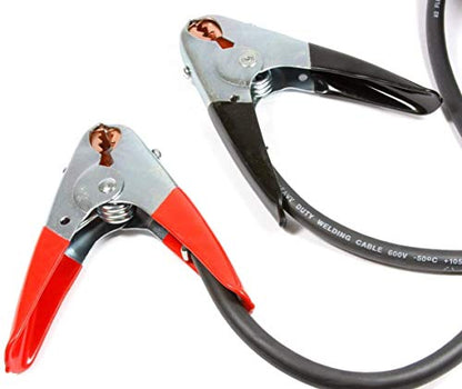 Forney 52877 Jumper Battery Cables, Heavy Duty Booster # 2 with 500 Amp Clamps, 20-Feet,Black And Red
