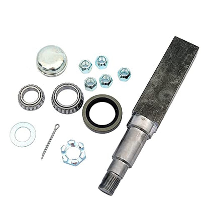 Trailer Hub Kits,5-Bolt 5" Circle Trailer Hub Assembly with 1-3/8" to 1-1/16" Tapered Spindle and Bearings,2PCS - size: UCUT GL4856E*2