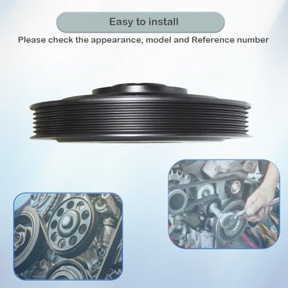 594-267 Harmonic Balancer Crankshaft Crankshaft Pulley Compatible with 05-09 for Acura MDX 05-08 for Acura RL TL 06-07 for Honda Accord 05-10 for Honda Odyssey 05-08 for Honda Pilot