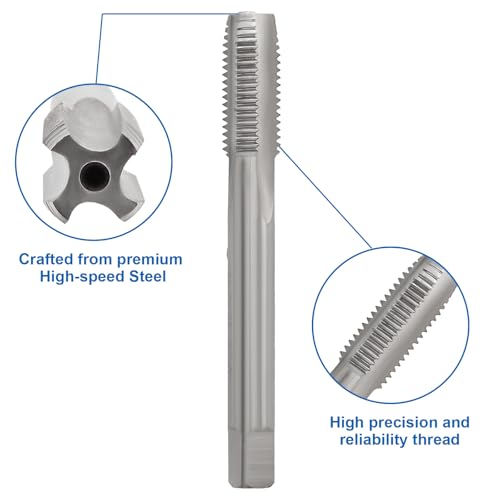 Waziaqoc M10 x 1.25mm Tap and Die Set | Metric, High-Speed Steel, Thread Tap and Die, Various Metals, Right Hand - size: M10 x 1.25mm