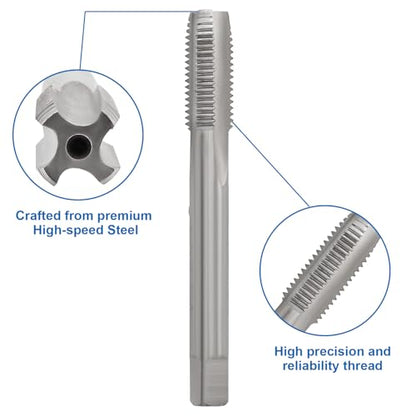 Waziaqoc M10 x 1.25mm Tap and Die Set | Metric, High-Speed Steel, Thread Tap and Die, Various Metals, Right Hand - size: M10 x 1.25mm