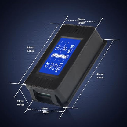 DC Multifunction Battery Monitor Meter with Shunt,0-200V,0-500A, LCD Display Digital Current Multimeter Voltmeter Ammeter for Cars RV Solar,Widely Applied to 12V/24V/48V RV/Car Battery…