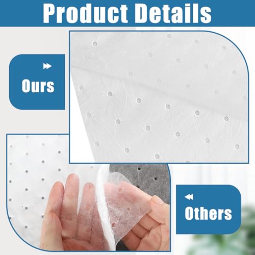 50 Pcs Oil Absorbent Pads, 9.8 x 13 Inch Oil Spill Mat, Oil-Only Absorbent Mat Pad, Heavy Weight Absorbing Sheets Oil Pads, Universal Absorbing Mat for Home Garage Basement, White