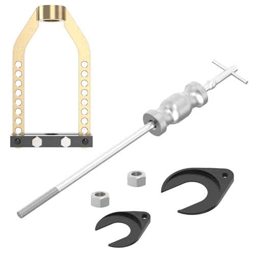 Universal CV Axle Removal Tool Set with Inner CV Axle Puller Tool with 5/8"-18 Slide Hammer and CV Joint Puller Propshaft Separator Tool U Joint Removal Tool - style: 2-in-1