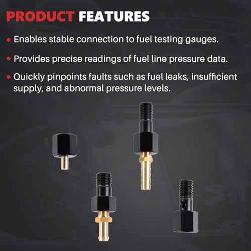 Fuel System Test Fitting Adapter Kit Compatible with Cummins Diesel 9011 9012 9013 9014 5.9L