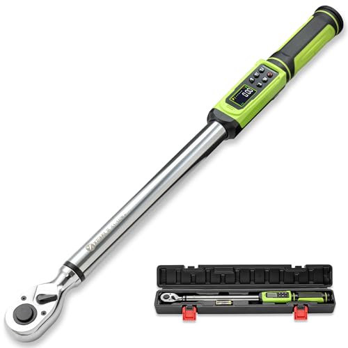 Digital Torque Wrench 1/2"Drive-3.8-250.8Ft.Lbn for Car Truck Wheel | Electric Torque Wrench(5.1-340N.m), Vibration Buzzer LED Indicator,±2% Acc. 5 Units for Auto Repair, DIYers RV Owners Farmers - size: 1/2" 3.8-250.8Ft.Lb