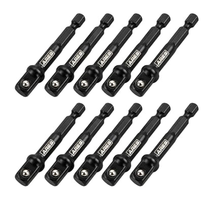 ARES 70387-10-Piece 3/8-Inch Drive 3-Inch Impact Grade Socket Adapter Set - Turns Impact Drill Drivers into High Speed Socket Drivers - size: 3/8-Inch Drive 3-Inch