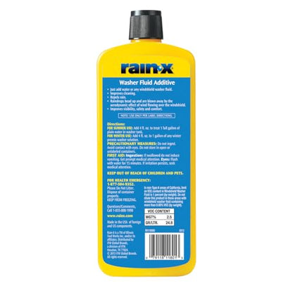 Rain-X RX11806D Washer Fluid Additive-16.9 fl. oz, 500. ml - size: 16.9 Fl Oz (Pack of 1)