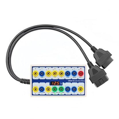 OBD2 Breakout Box, Communication Detection, Automotive OBDII Protocol Detector Supports CAN Bus, K line, L line and PWM Protocol. with One Universal Jumper