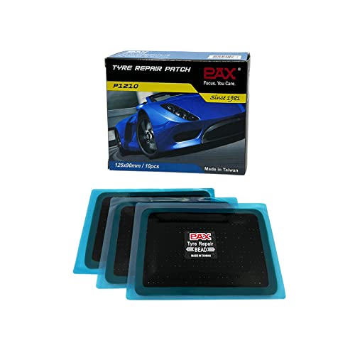 PAX 10Pcs 125 x 90mm Radial Tire Patch, Tire Repair for Puncture, Tire Flat Prevention, Emergency Repair Tool, Suitable for Car, Bus, Truck, Tractor (125 x 90mm) - size: 125 x 90mm