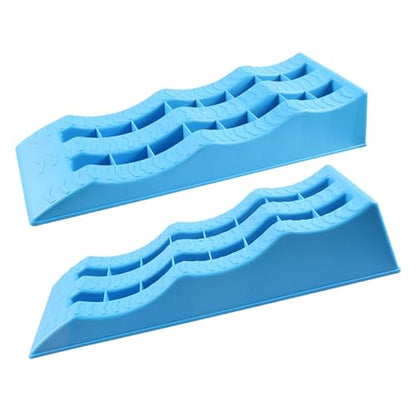 2Pcs Automotive Leveling Ramps Car Wheel Chocks Leveler for SUV Trailer