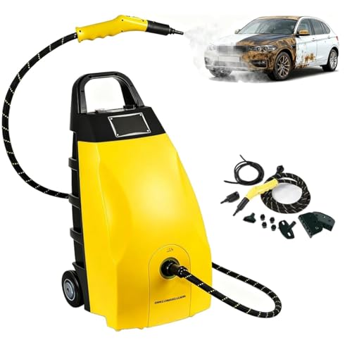 Multi-Purpose Steam Cleaner - 3000W High-Pressure Continuous Steam Washer for Home, Car, Hotel & AC Cleaning | Floor Steam Cleaner for Home Appliances & Auto Detailing Yellow - color: Yellow