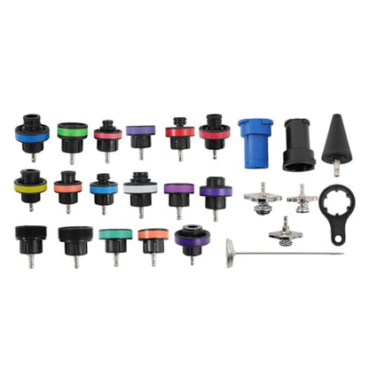 Silscvtt 28PCS Radiator Pressure Tester and Coolant Purge Refill Vacuum Kit for Cooling System Maintenance