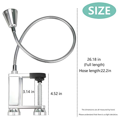 Jhua Grill Lights for Outdoor Grill BBQ Light 12 LED Super Bright Grill Light Battery Operated, 24“ 360° Flexible Neck, Clip On Outdoor Barbecue Lamp with Magnet, for Barbecue Grilling Table Workbench