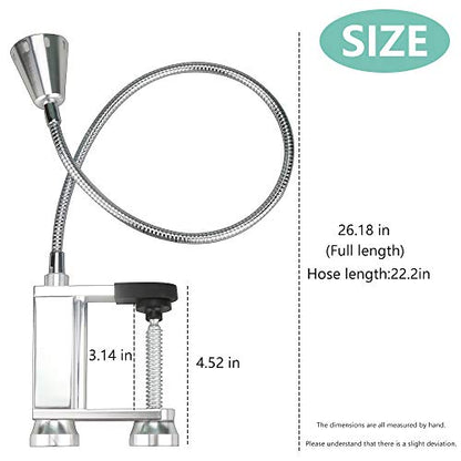 Jhua Grill Lights for Outdoor Grill BBQ Light 12 LED Super Bright Grill Light Battery Operated, 24“ 360° Flexible Neck, Clip On Outdoor Barbecue Lamp with Magnet, for Barbecue Grilling Table Workbench