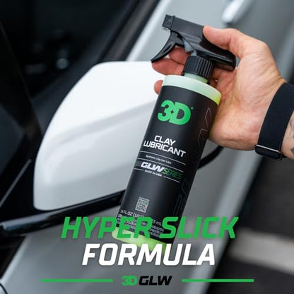 3D Clay Lubricant GLW Series | DIY Car Detailing | Hyper Slick Lubrication for Clay Bars | Eliminates Contaminants from Paint | Ultra Surface Protection | Decontamination Formula | Easy to Use | 16oz - size: 16 Oz