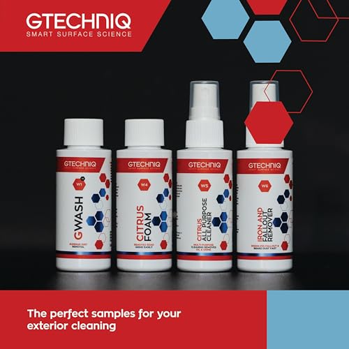 Gtechniq Smart Sample Car Care Kit (10-Piece) 1.69 fl oz Bottles | Gift Set with Shampoo, Detailer, All-Purpose Cleaner, Glass Polish, Water Spot Remover & More in Presentation Gift Box