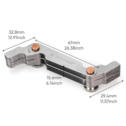 Thread Pitch Gauges Measure Tool Set,Stainless Steel Thread Gauges, Metric & Imperial Screw Gauge SAE Whitworth 55 Degree & Metrisch 60 Degree Thread Pitch Gauge for Industrial Measurement - color: 1P