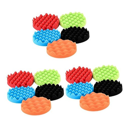 15pcs Polishing Pads for Car Buffing Compound Kit Wool Discs Car Detailing Accessories Bar for Auto Detailing Interior Accessories