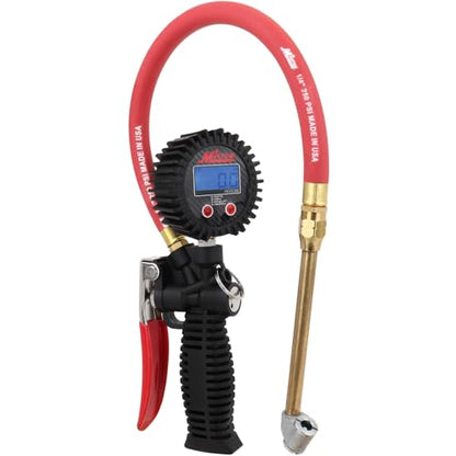 Milton S-576D Pro Digital Tire Inflator with Pressure Gauge, 15" Hose Classic Dual Head Chuck, Easy to Read 0.1 Display, Assembled in USA 255 PSI - size: Classic Dual Head Chuck, style: Digital