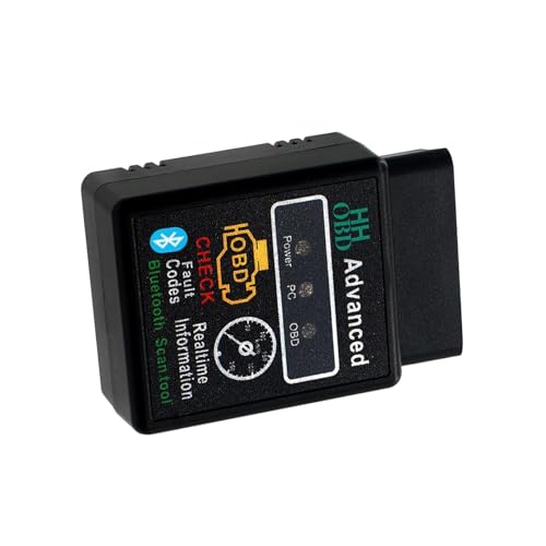 Car OBD2 Bluetooth Diagnostic Tool, Wireless Reset and Clear Fault Codes Device, OBDII Engine Light Eliminates Scanner with Exclusive App, Universal for iOS & Android & Windows (Black)