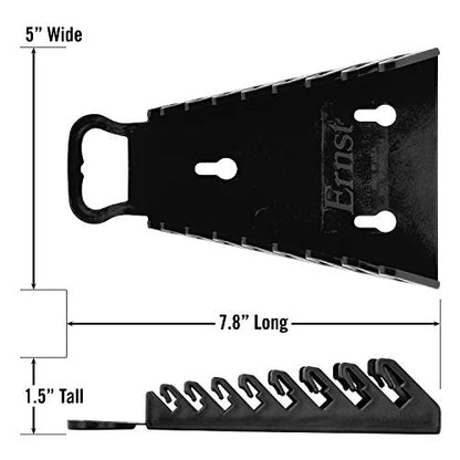 Ernst Manufacturing Gripper Reverse Wrench Organizer, 8 Tool, Black - color: Black, size: 8 Tool, style: Reverse