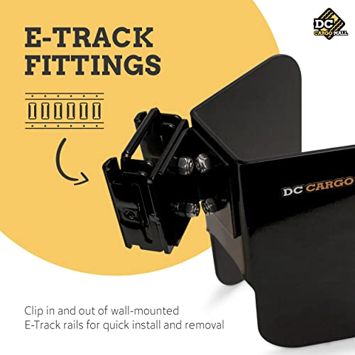 DC Cargo Mall 2-Pack, Motorcycle E-Track Wheel Chock, Black – E-Track Wheel Chock for Dirt Bikes – Supports Tires up to 6” Wide – E-Track Accessories - size: 2-pack