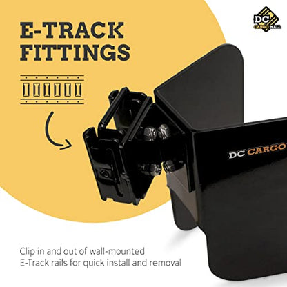 DC Cargo Mall 4-Pack, Motorcycle E-Track Wheel Chock, Black – E-Track Wheel Chock for Dirt Bikes – Supports Tires up to 6” Wide – E-Track Accessories - size: 4-pack