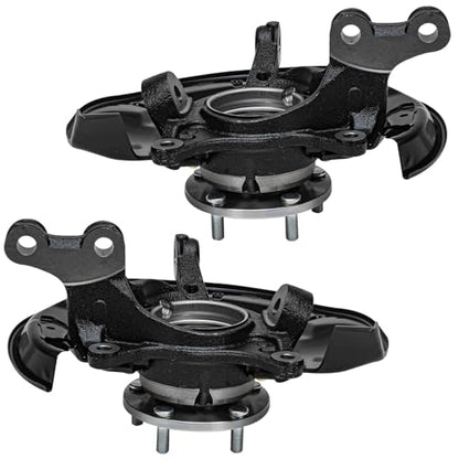 Detroit Axle - Front Wheel Bearing Hubs Brake Calipers for Lexus RX350 | Lexus RX450h Toyota Highlander, Steering Knuckles & Wheel Hub Bearings Disc Brake Calipers w/Brackets Replacement - size: 4BU50496/Kit