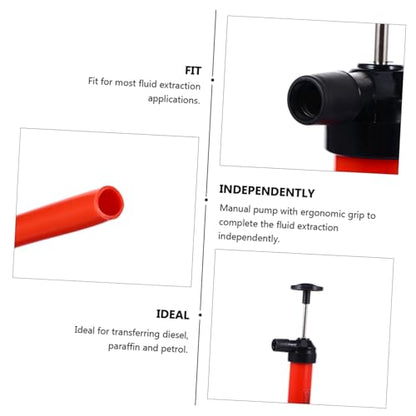 Gatuida Manual Oil Pump Automotive Tools Fluid Transfer Liquid Transfer Pump Transfer Pump Kit Oil Changers Siphon Hose Oil Absorbers Plastic Oil Red Second Generation Car, 22.5X4.5CM