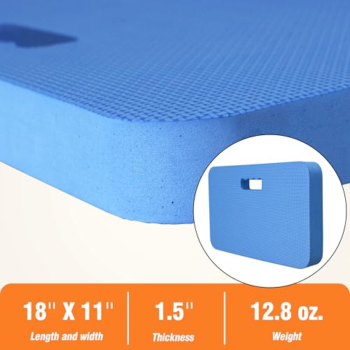 Gardzen Extra Thick Garden Kneeling Pad | EVA Foam Kneeler Pad for Gardening, Baby Bath, Yoga, Pilates, Exercise, 18" x 11" x 1.5", Blue - size: 18" x 11" x 1.5" - 1 Pack