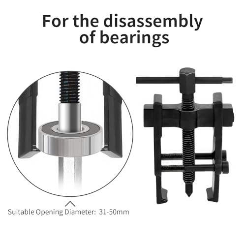 Beam 2 Jaw Puller 2" Bearing Gear Pullers, 108mm T-Shaped Screw | High Carbon Steel Pullers, Adjuestable Pulley Removal Tool for Bearings/Flywheels/Pulleys Remove - size: 2Jaw 2In 65×108MM