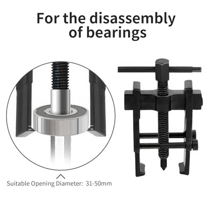 Beam 2 Jaw Puller 2" Bearing Gear Pullers, 108mm T-Shaped Screw | High Carbon Steel Pullers, Adjuestable Pulley Removal Tool for Bearings/Flywheels/Pulleys Remove - size: 2Jaw 2In 65×108MM
