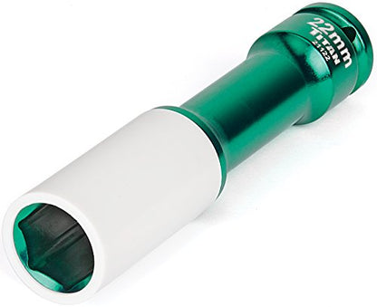 Titan 21122 1/2-Inch Drive x 22mm Non-marring Impact Extra-Long Lug Nut Socket - size: XL 22mm