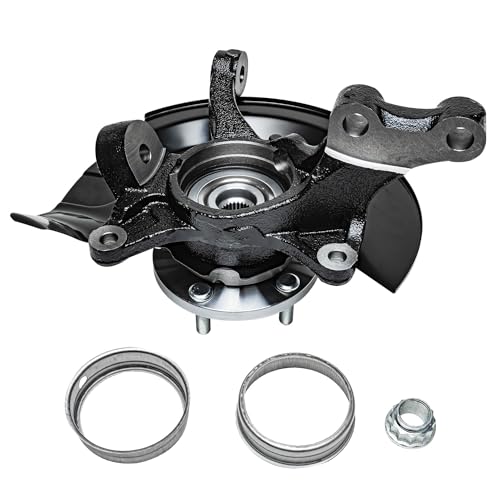 Detroit Axle - 2.4L 4pc Steering Knuckles Kit for 2004 Toyota Camry, 2 Front Steering Knuckles & Wheel Bearing Hubs 2 Rear Wheel Bearing and Hubs [Vehicle Built in USA, NON ABS] Replacement - size: 4UW48658/Kit