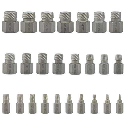 Steel Force ASE25 25Pcs Screw Extractor Set | Broken Bolt Remover | Stripped Fastener Tool - size: 25-Piece Extrator Set