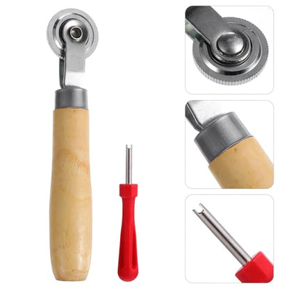 2 Pcs Tire Patch Rollers Wooden Handle for Auto Repair, Single Head Design for Even Pressure Application and Smooth Rolling, Tire Repair Patch Tool for Car Maintenance