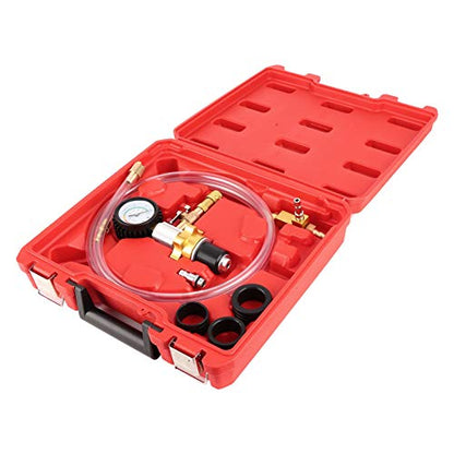Car Radiator Coolant Refill Purging Kit, Cooling Vacuum Refill System, Fast Connector Evacuate Leaks Test Tool, Stainless Steel Vacuum Cooling System Kit for Efficient Coolant Repl