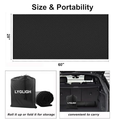 Rolling Creeper Mat, Upgraded Heavy-Duty Thick Reinforced | 2.5Lbs, for Low Clearance, Foldable, Under Car Repair, Portable Storage Bag, Portable Mechanics Mat, Cool Gifts, 60"x28"