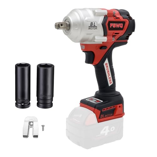 18V Brushless Impact Wrench, Max Torque 737 ft-lbs (1000N.m), 1/2 inch with 4 Mode Speed, 2400 RPM Cordless Impact Gun, Bare metal only